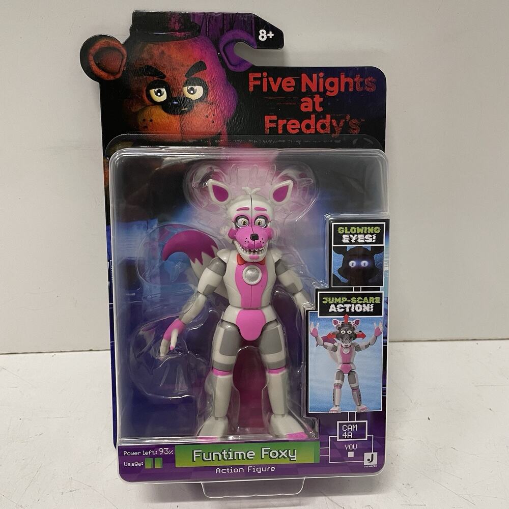 Five Nights at Freddys Funtime FOXY Action Figure Jazwares Glowing Eyes FNAF NEW